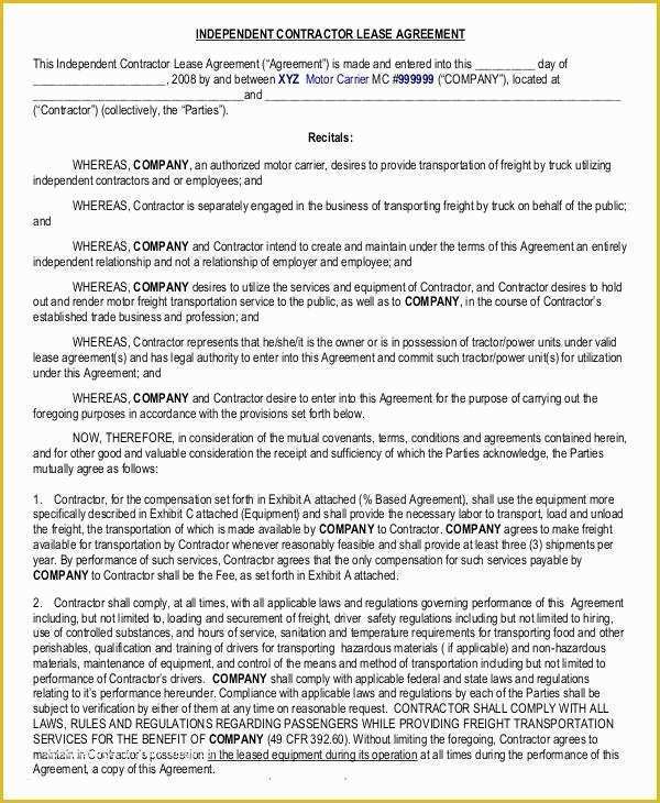 Free Independent Sales Contractor Agreement Template Of Independent Contractor Agreement 15 Free Sample