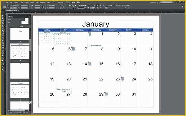 Free Indesign Calendar Template 2018 Of 2018 Calendar Template Indesign