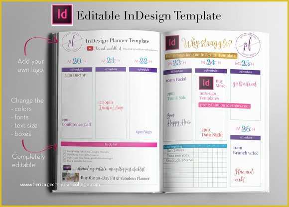 Free Indesign Calendar Template Of Indesign Template Dayly Calendar Designtube Creative