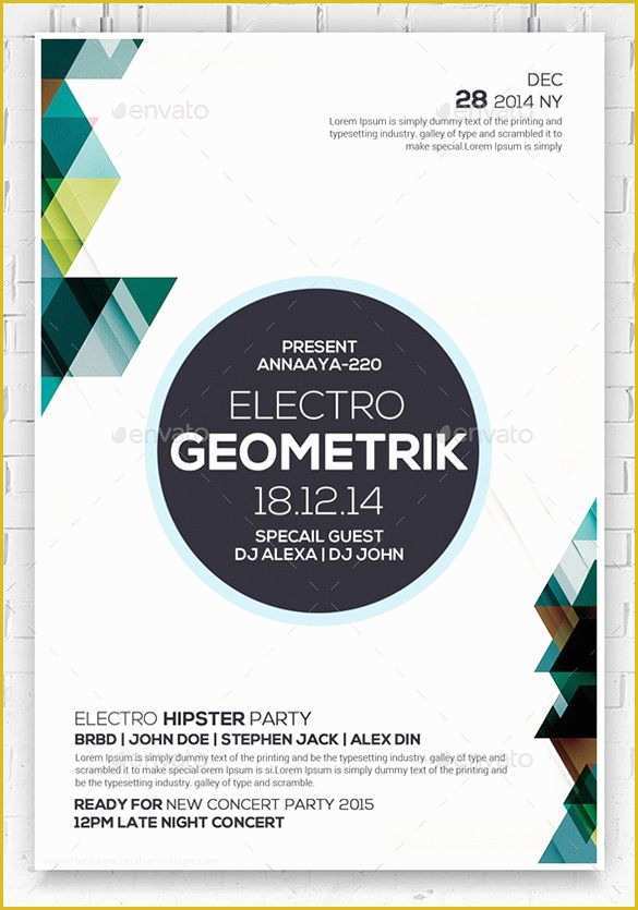 Free Indesign Flyer Templates Of 23 Geometric Flyer Templates Free Psd Eps Ai