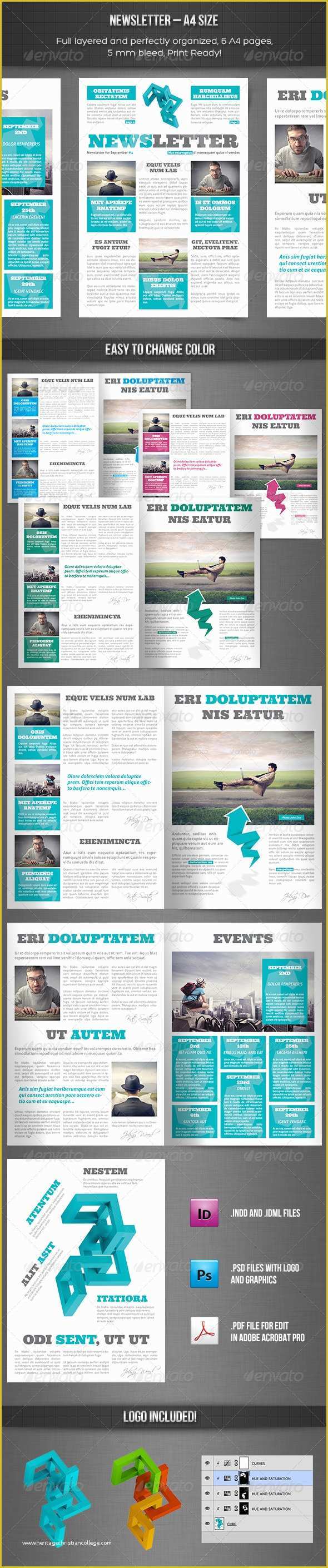 Free Indesign Newsletter Templates Of Beau Free Indesign Templates Newsletter Free Indesign