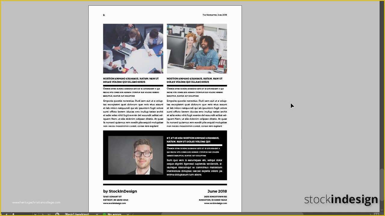 Free Indesign Newsletter Templates Of Free Newsletter Template for Indesign