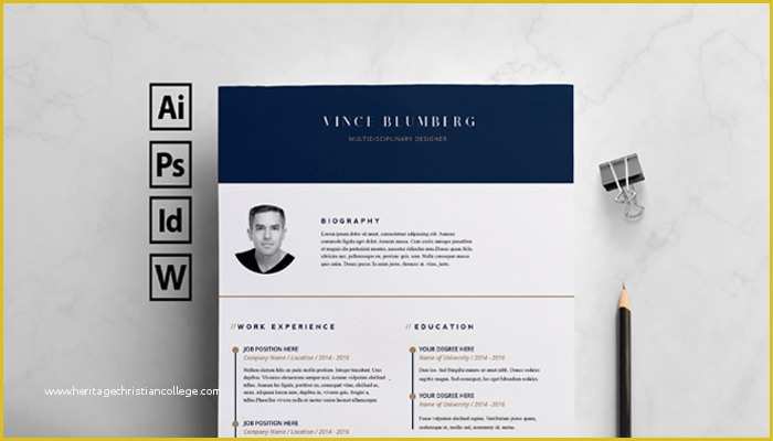 44 Free Indesign Resume Template