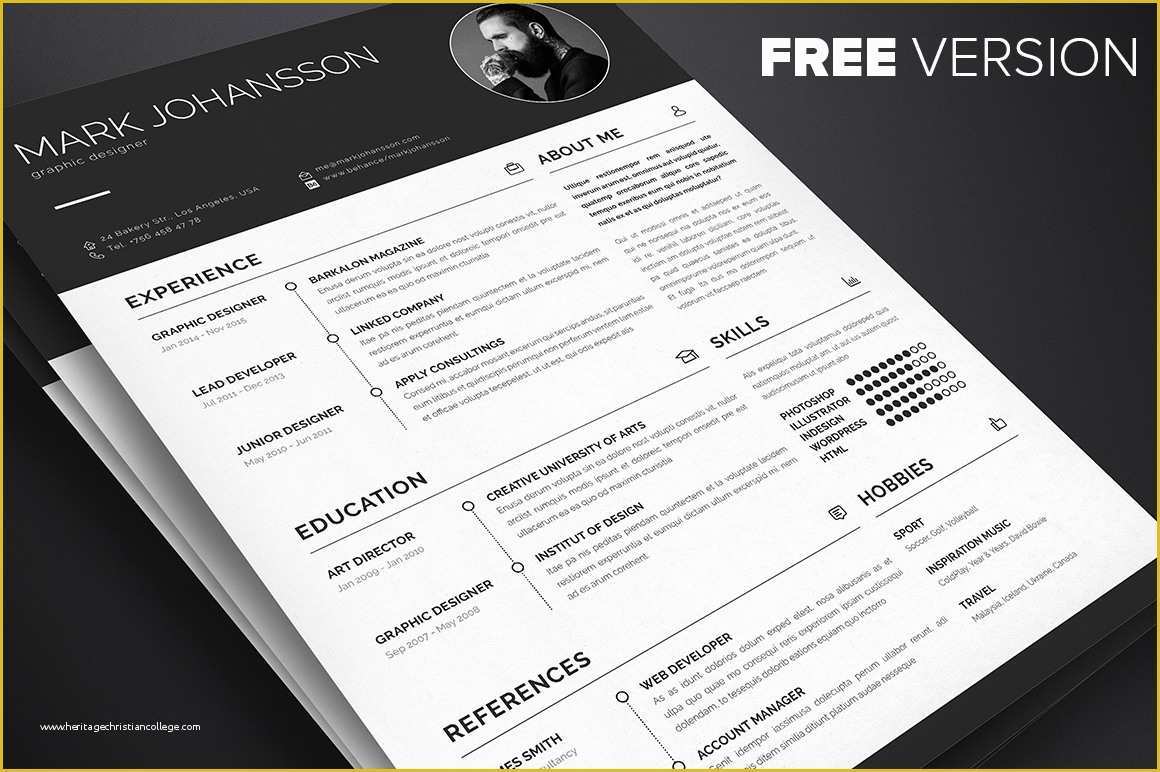 Free Indesign Resume Template Of 5 Free Professional Clean Resume Templates A Graphic World