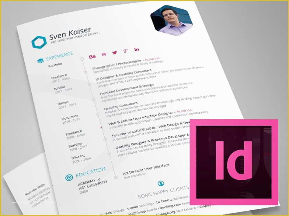 Free Indesign Resume Template Of Best Free Resume Templates for Designers