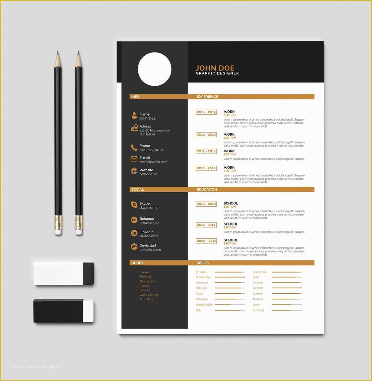 Free Indesign Resume Template Of Free Cv Resume İndesign Pdf Template On Behance
