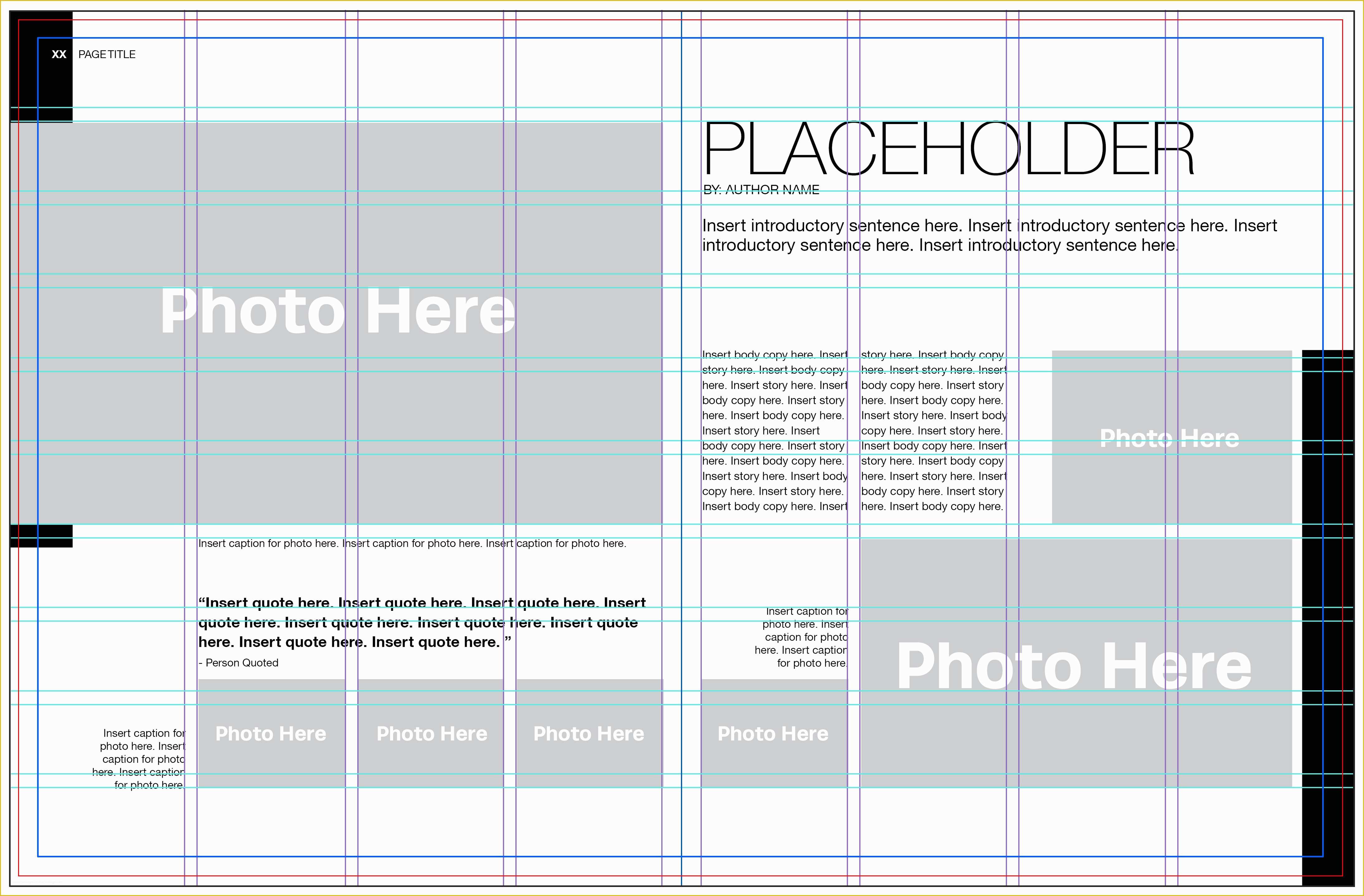 Free Indesign Yearbook Template Download Of Yearbook Page Template Templates Data