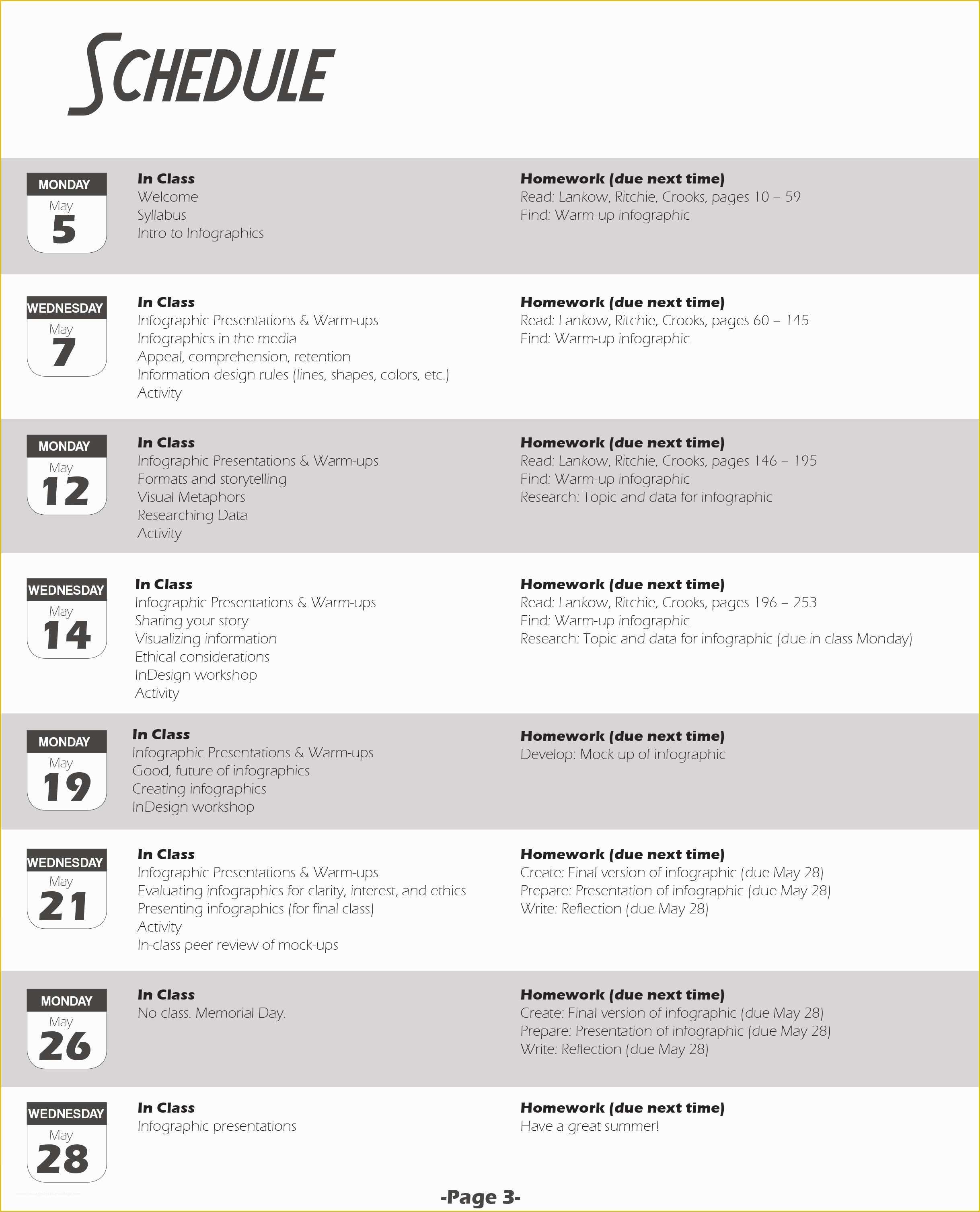 Free Infographic Syllabus Template Of Infographic Syllabus Syllabi