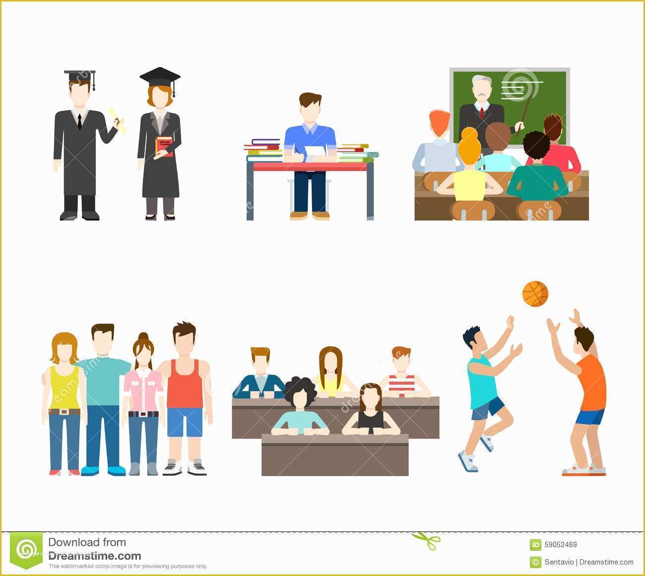 Free Infographic Templates for Students Of Young People at School University College Student