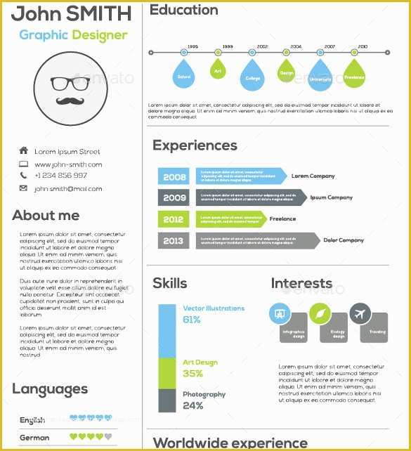 Free Infographic Templates for Word Of 33 Infographic Resume Templates Free Sample Example