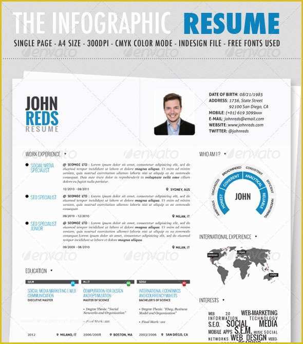 Free Infographic Templates for Word Of Minimalist Resume Template Word
