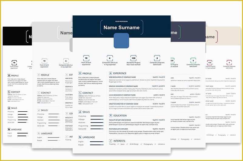 Free Infographic Templates for Word Of top 5 Infographic Resume Templates