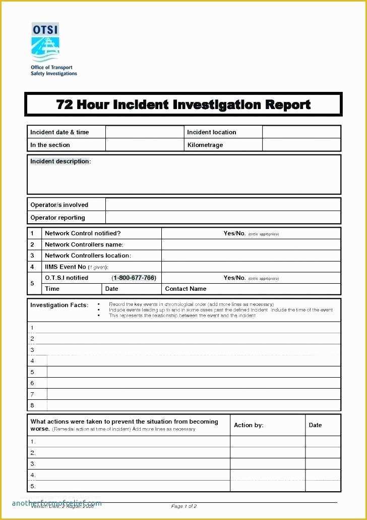 Free Injury and Illness Prevention Program Template Of Accident Incident Report form Injury Template Health and