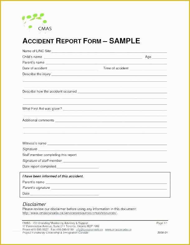 Free Injury and Illness Prevention Program Template Of Blank Accident Report Template