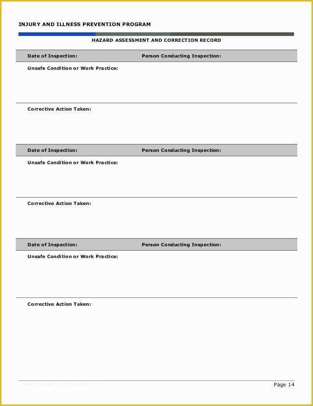 Free Injury and Illness Prevention Program Template Of Cal Osha Iipp Template Best Nice Cal Osha Iipp Template