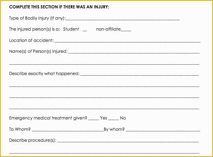 Free Injury and Illness Prevention Program Template Of Free Incident Report Templates Incident Injury Incident