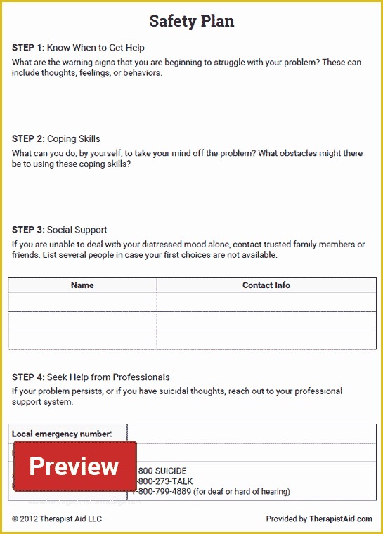 Free Injury and Illness Prevention Program Template Of Safety Plan Worksheet