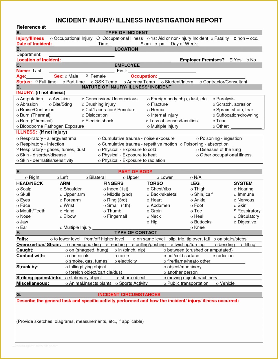 Free Injury and Illness Prevention Program Template Of Workplace Investigation Report Example Template Unique