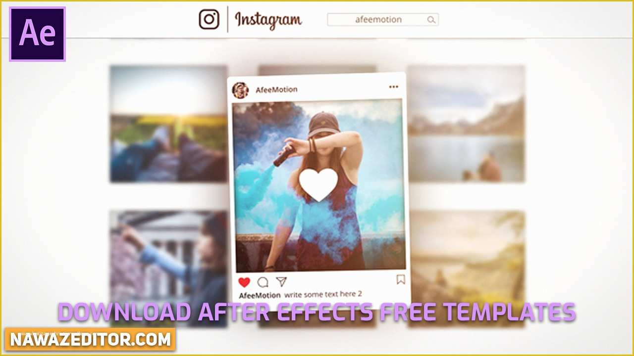 Free Instagram after Effects Template Of Instagram Promo 2019 after Effects Template Free Download