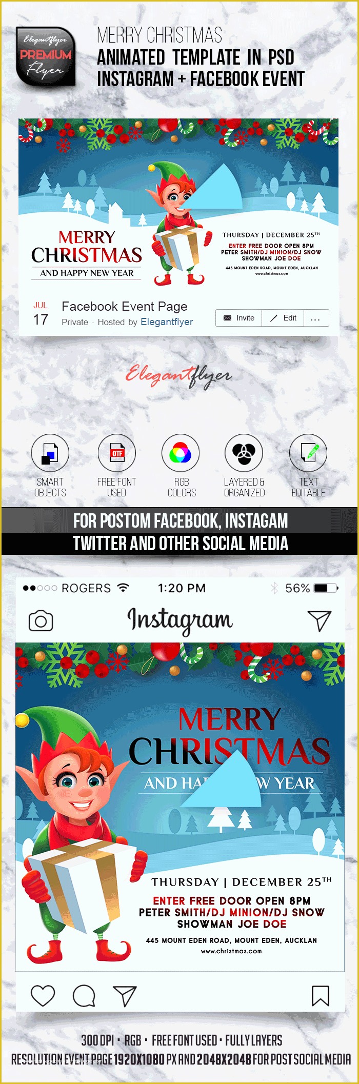 Free Instagram Flyer Template Of Animated Instagram Flyer Template – by Elegantflyer