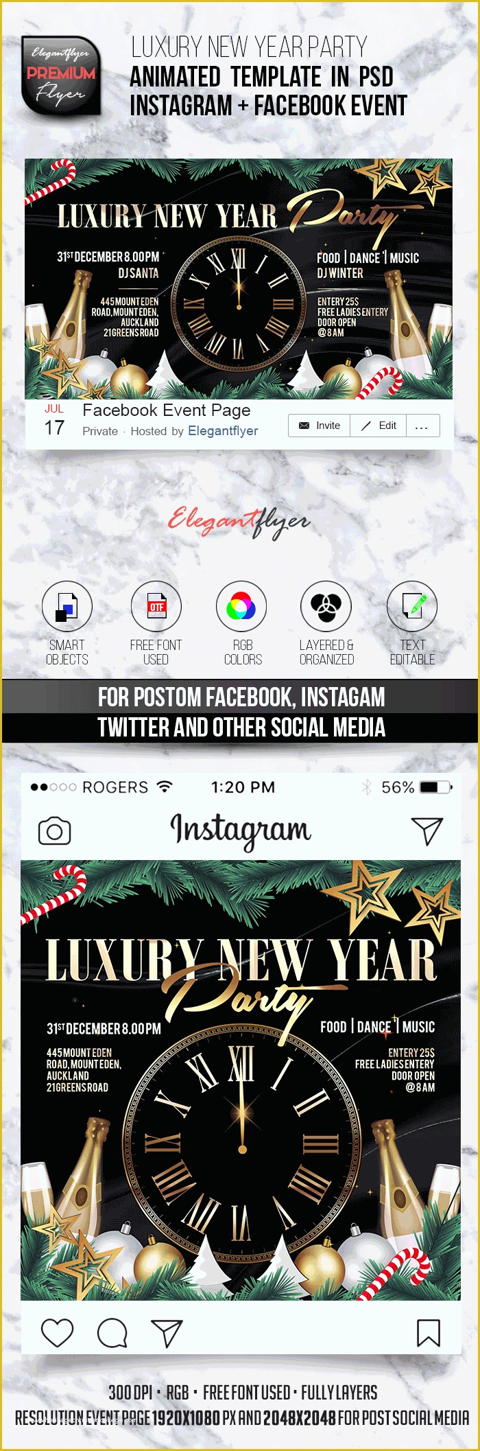 Free Instagram Flyer Template Of Animated Instagram Flyer Template – by Elegantflyer