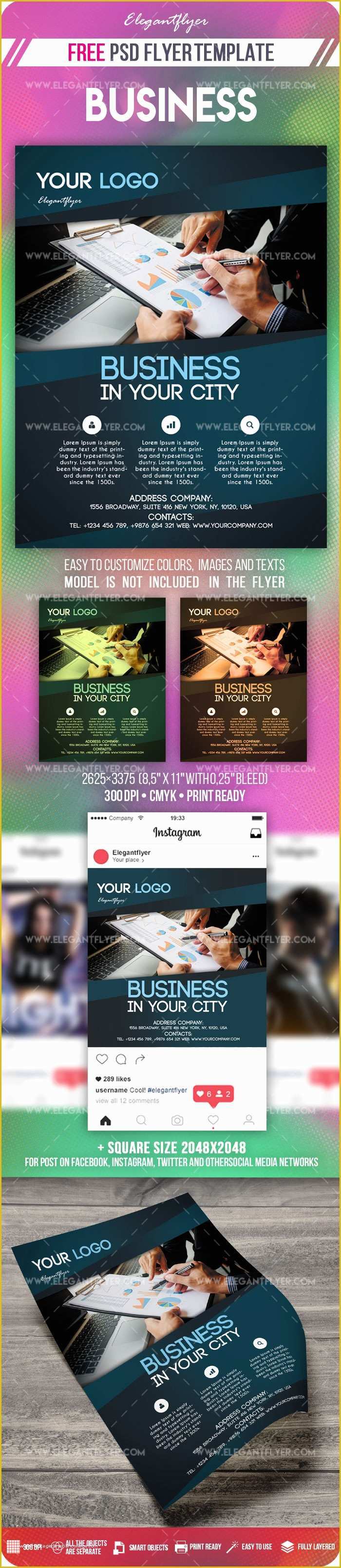 Free Instagram Flyer Template Of Business – Free Flyer Psd Template Instagram Template