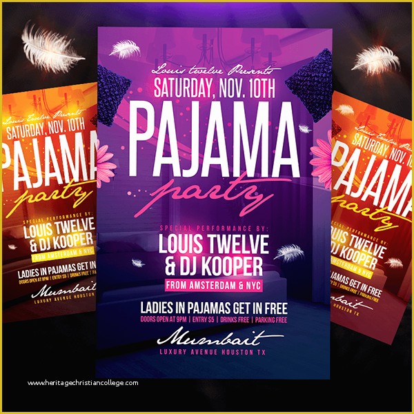 Free Instagram Flyer Template Of Pajama Party Flyer Instagram Promo On Behance