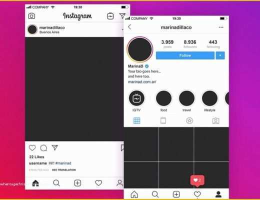 Free Instagram Templates Of Free Instagram 2018 App Mockup Templates