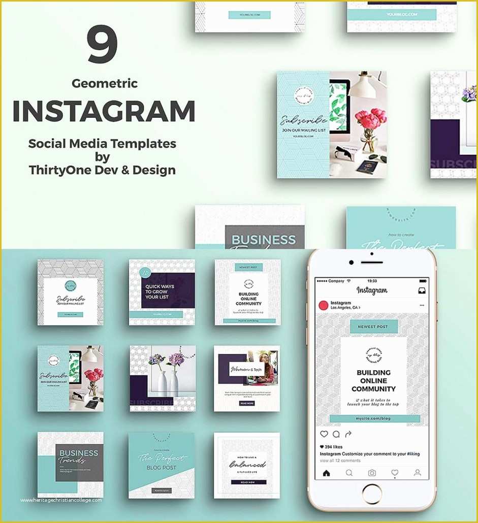 free-instagram-templates-of-geometric-instagram-templates-set