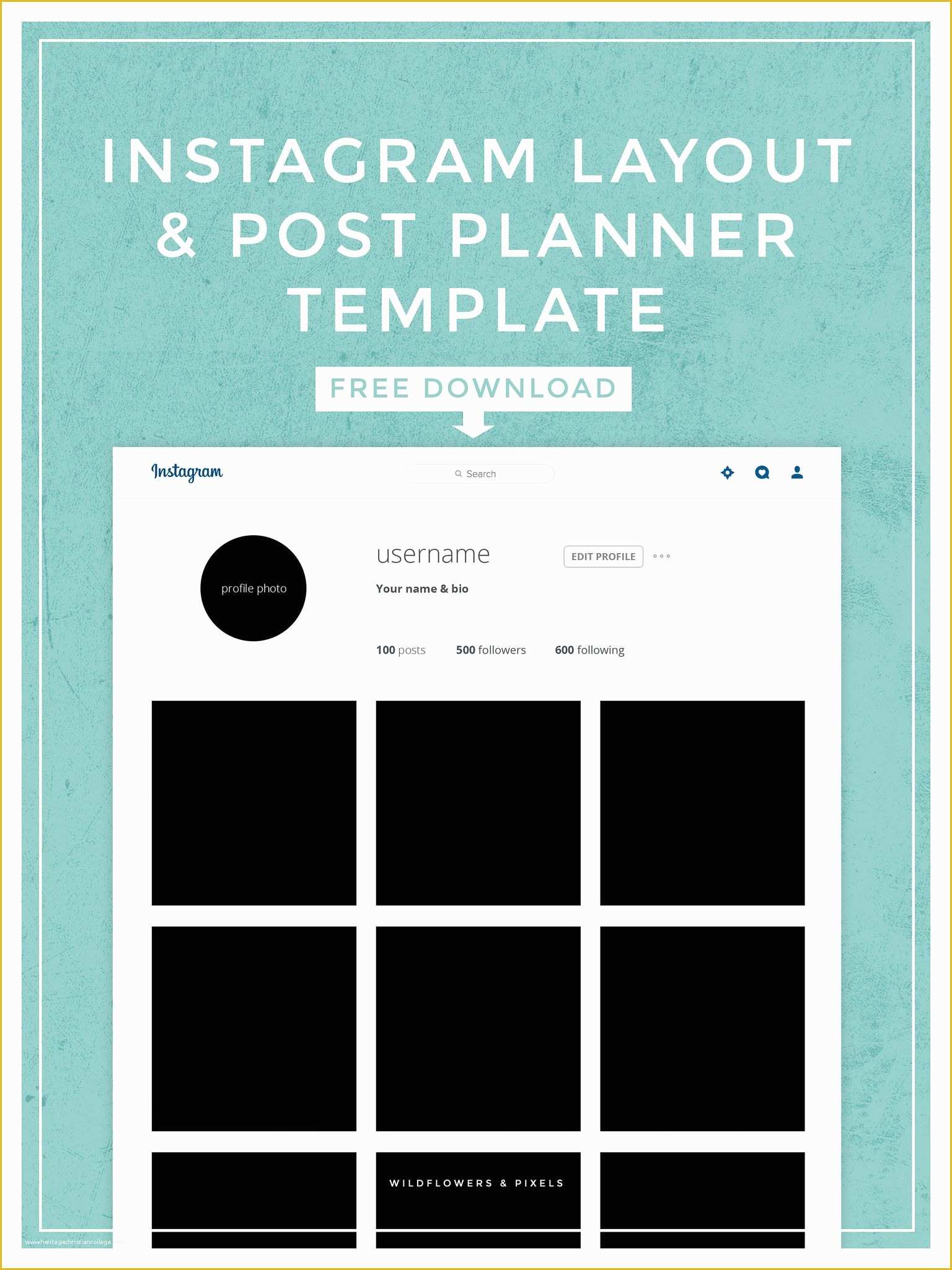 Free Instagram Templates Of Instagram Layout & Post Planner Template Free Psd