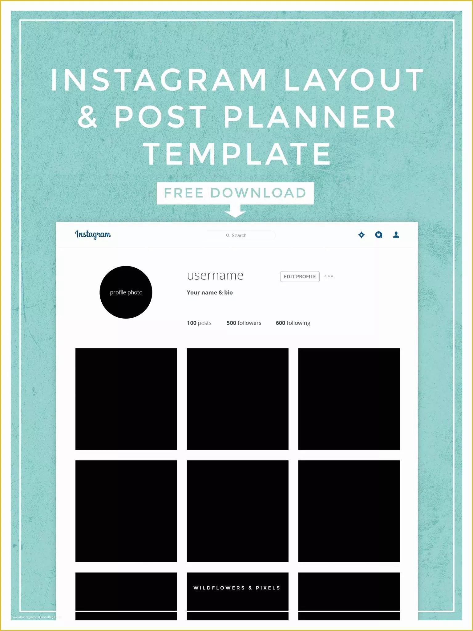 Instagram Post Grid Template