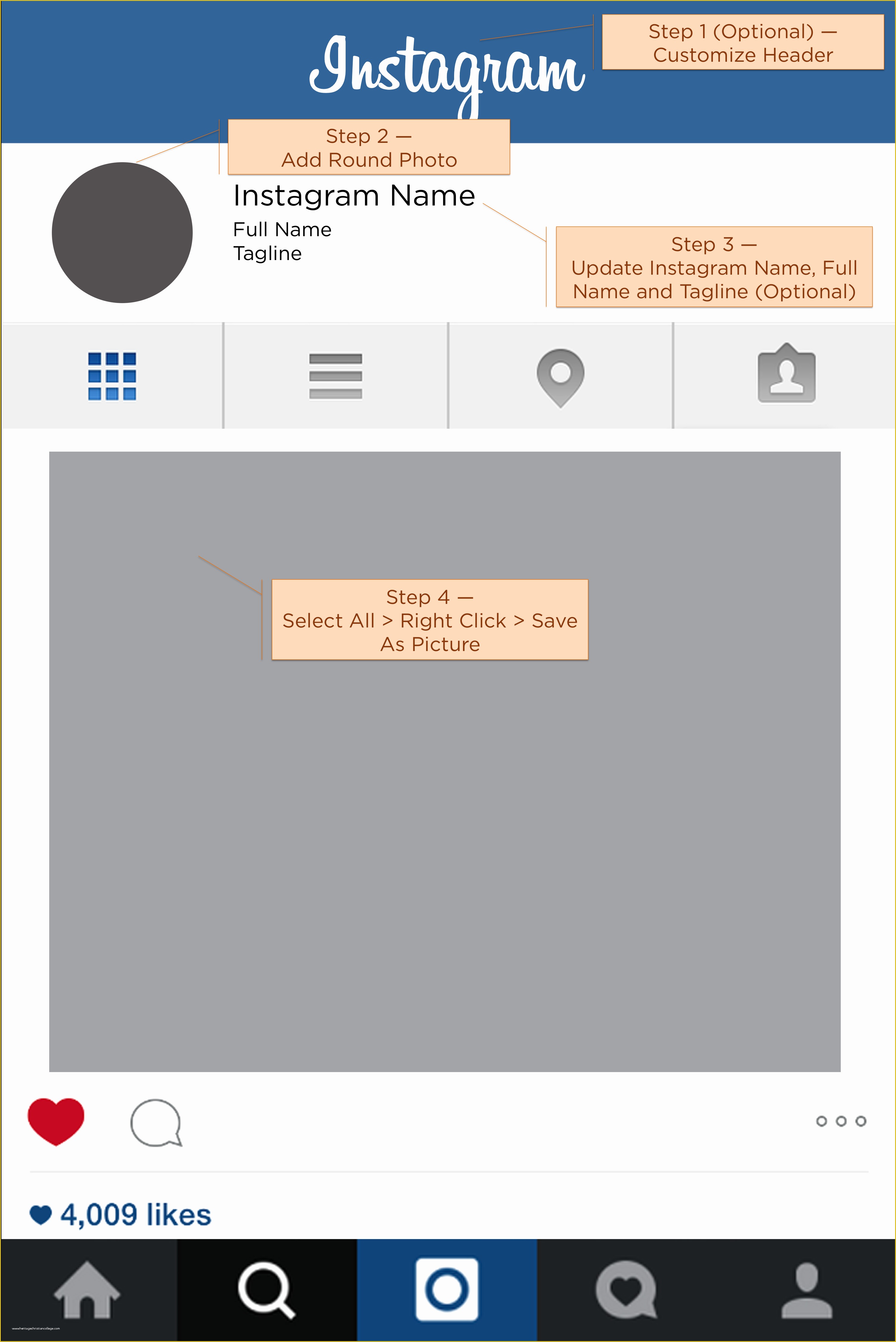 Instagram Message Template