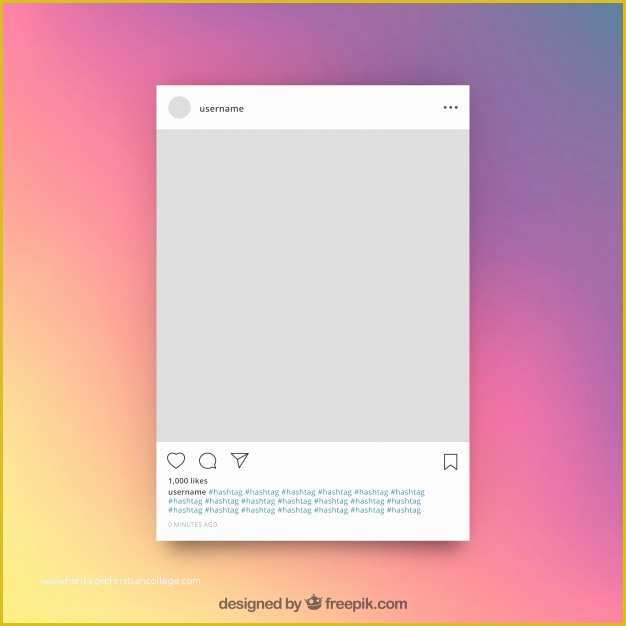 Free Instagram Templates Of Instagram Publication Template Vector
