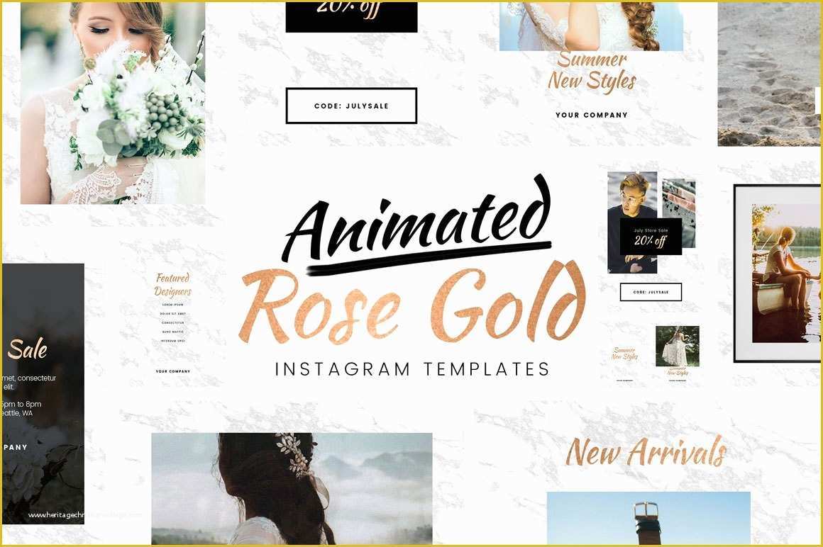 Free Instagram Video Template Of Free Animated Rose Gold Instagram Template for Shop