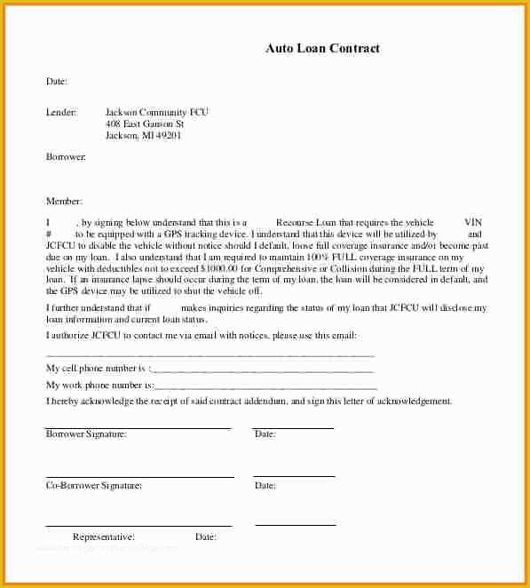Free Installment Contract Template Of 9 Car Payment Contract