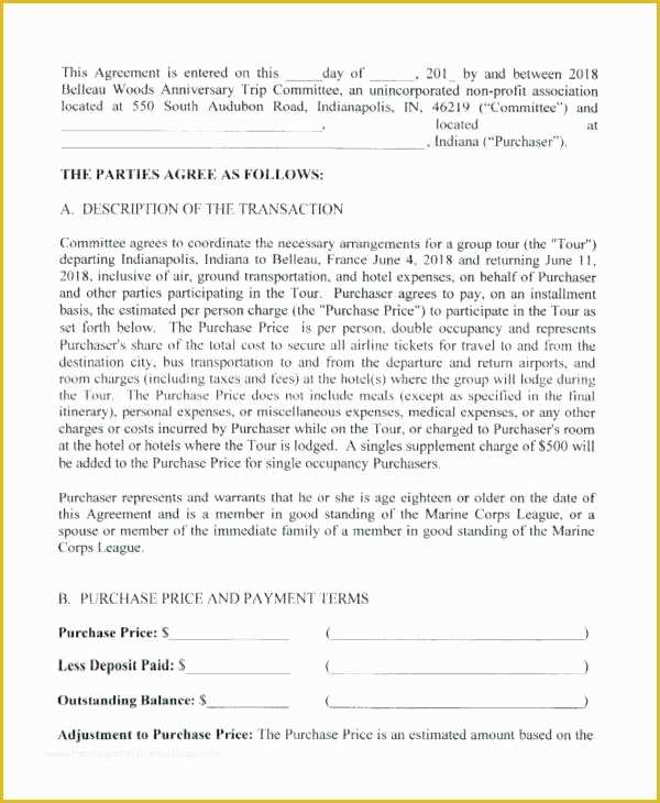 Free Installment Contract Template Of Payment Contract Templates
