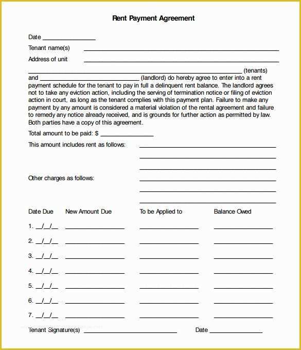 Installment Payment Agreement Template Free