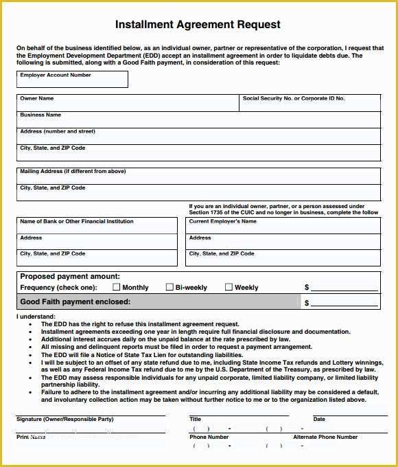 Free Installment Payment Agreement Template Of 6 Sample Installment Agreements