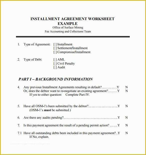 Free Installment Payment Agreement Template Of 7 Sample Installment Agreements