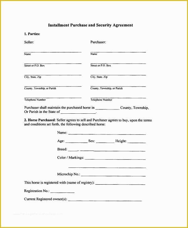 Free Installment Payment Agreement Template Of 8 Installment Agreement Sample forms Free Sample