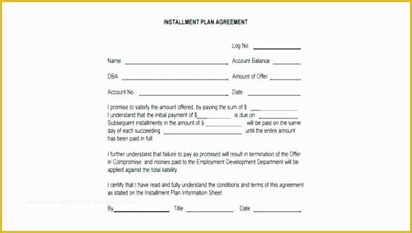49 Free Installment Payment Agreement Template