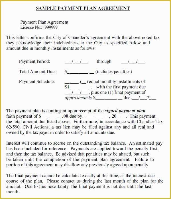 Free Installment Payment Agreement Template Of Installment Agreement 5 Free Pdf Download