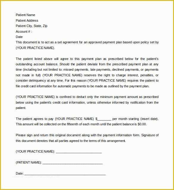 Free Installment Payment Agreement Template Of Payment Plan Agreement Template 12 Free Word Pdf