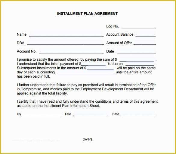 Free Installment Payment Agreement Template Of Payment Plan Agreement Template – 21 Free Word Pdf