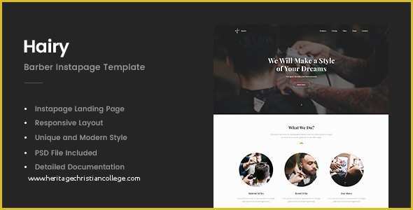 Free Instapage Templates Of Hairy Barber Instapage Template themelotfo