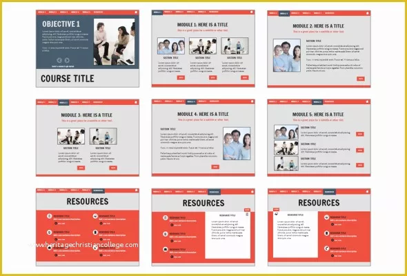 Free Instructional Design Templates Of Business Gray Powerpoint Template for Elearning