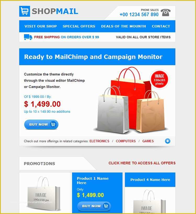 Free Interactive Email Templates Of 20 Simple HTML Email Templates