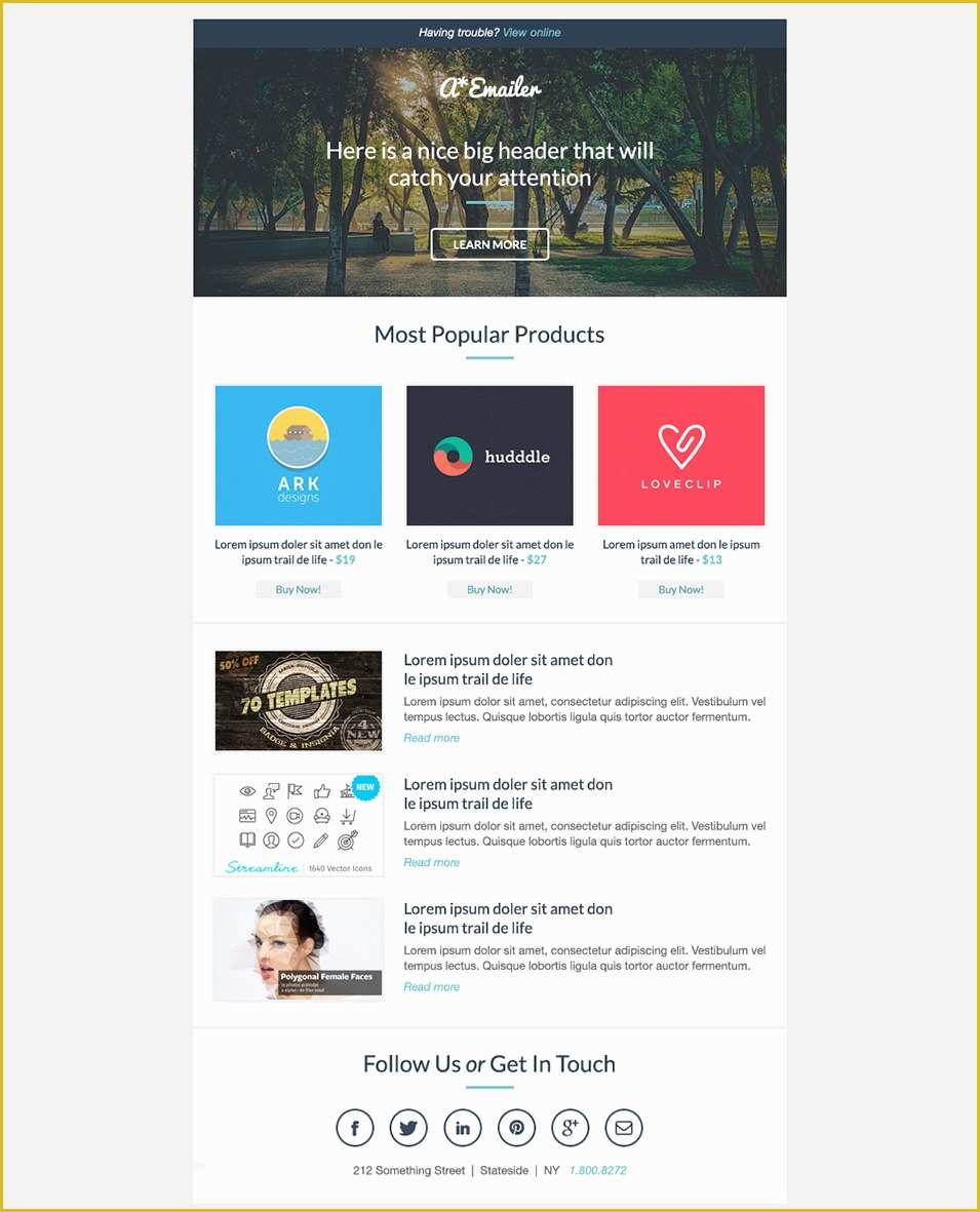 Free Interactive Email Templates Of 31 Best Email Template Designs for Download Purchase