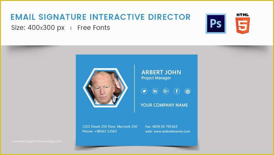 Free Interactive Email Templates Of 96 Responsive Email Signatures