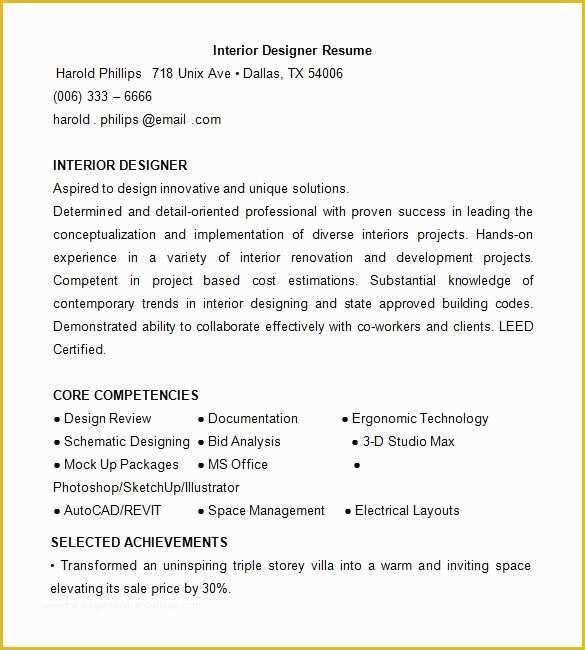 free-interior-design-resume-templates-of-free-interior-design-resume